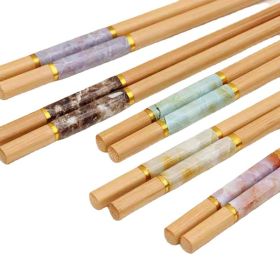 Natural Bamboo Chopsticks Jade Unpainted Solid Wood Chopsticks