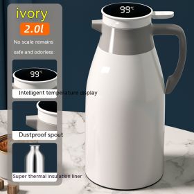 Household Large Capacity Dust Insulation Pot (Option: 5l Ivory White)