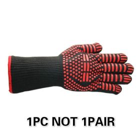 1pc Of BBQ Barbecue Gloves - 800 Degree Heat Resistant Gloves Fireproof And Flame Retardant Gloves In Microwave Oven (Quantity: 1pc)