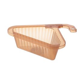 1pcKitchen Sink Drain Basket Swan Drain Basket Multi-Functional Hanging Filtering Draining Rack Sponge Holder Shelf Baskets Kitchen Sink Filter (Color: Brown)