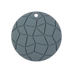 1pc Food Grade Silicone Coaster; Anti-scalding Thickened Pot Mat; Turtle Pattern Heat Insulation Mat; High Temperature Resistant Table Mat (Color: Grey)