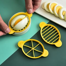 1pc 3 In 1 Egg Slicer; Multi-functional Egg Cutter; Kitchen Creative Tools (Color: Yellow)