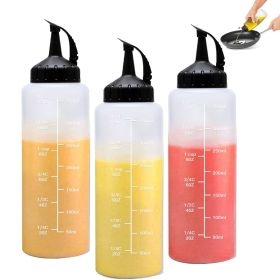 3Pcs Plastic Squeeze Condiment Bottles 12oz; Oil Dispenser Bottle; Refillable With Twist On Cap Lids; For Barbecue Sauce; Oil; Condiments; Kitchen Sup (Quantity: 3)