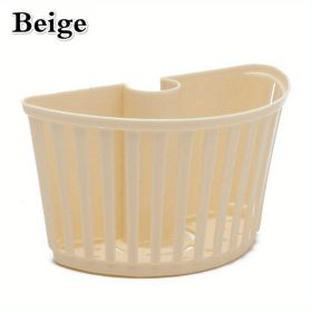 1PC Sink Plastic Hanging Basket; Faucet Rack Drainer Sponge Storage Rack Spout Holder Kitchen Bathroom Rack; 2.75*4.92in (Color: Beige)