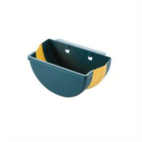 1pc Kitchen Garbage Bin; Wall Mounted Waste Bin; Hanging Kitchen Trash Can; Foldable Waste Bins; Small Compact Garbage Can For Cabinet Kitchen (Color: Blue)