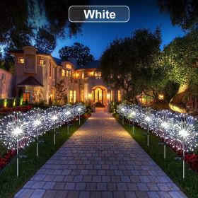 1 Pack Solar Firework Light Outdoor, IP65 Waterproof Solar Garden Flower Lights With 8 Lighting Modes, Decorative Fairy Lights With Stake, Halloween D (Color: White, size: 8 Mode 60LEDS)