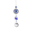 1pc Blue Butterfly Evil Eye Crystal Sun Catcher - Indoor Window Suncatcher with Prism Ball - Rainbow Maker for Good Luck and Hanging Ornament for Home