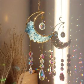 1pc Rainbow Maker Crystal Suncatcher - Enhance Your Home Decor with Aquamarine, Amethyst, and Obsidian - Perfect for Garden, Yard, Bedroom, Balcony, a (Color: Aquamarine)