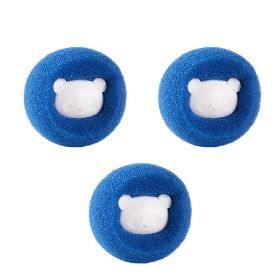 Set Of 3; Washing Machine Cleaner Ball; Powerful Decontamination Magic Sticky Hair Ball (Color: Blue)