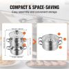 Home Kitchen 304 Stainless Steel Food Steamer Cookware with Lid