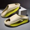 Men's Color Block Slides Casual Lightweight Non Slip Slippers, Open Toe Shoes For Indoor Outdoor Beach Shower, Spring And Summer