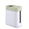 1pc 2 In 1 Desktop Trash Can With Tissue Box; Creative Plastic Mini Wastebasket; Trash Can; Garbage Bin; Rubbish Recycling For Desktop; Dressing Table