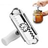 1pc Stainless Steel Non-Slip Labor-Saving Cap Screwer; Can Opener; Bottle Opener; Glass Jar Cap Opener; Bottle Capper Cap Screwer