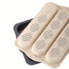 1pc; Silicone Baguette Pan; French Bread Baking Pan; Perforated 3 Loaves Baguettes Bakery Tray; Baking Tools; Kitchen Gadgets; Home Kitchen Items