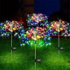 1 Pack Solar Firework Light Outdoor, IP65 Waterproof Solar Garden Flower Lights With 8 Lighting Modes, Decorative Fairy Lights With Stake, Halloween D