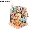 Robotime DIY Taste Life Kitchen Doll House with Furniture Children Adult Miniature Dollhouse Bubble Bath Wooden Kits Toy Gift DS