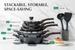 14 Pcs Induction Kitchen Cookware Sets