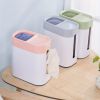 1pc 2 In 1 Desktop Trash Can With Tissue Box; Creative Plastic Mini Wastebasket; Trash Can; Garbage Bin; Rubbish Recycling For Desktop; Dressing Table