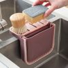 1pc Multifunctional Folding Trash Can; Kitchen Sink Telescopic Drain Basket; Suction Cup Foldable Hanging Shelf; Kitchen Sink Dry And Wet Separation T