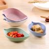 1pc Wheat Straw Leaf Shape Small Dish; Creative Snack Plate; Tableware; Vinegar Dish; Soy Sauce Dish; Bone Dish; Small Seasoning Dish