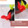 1pc Creative Rooster Tongs; Kitchen Baking Tongs; Bird Shaped Silicone Pot Tongs; Kitchen Anti-Spill Tongs