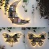 1pc Crystal Display Shelf - Wall Mounted Decorative Shelf for Moon Moth Butterfly Lamp - Perfect for Halloween, Thanksgiving, Christmas, and New Year